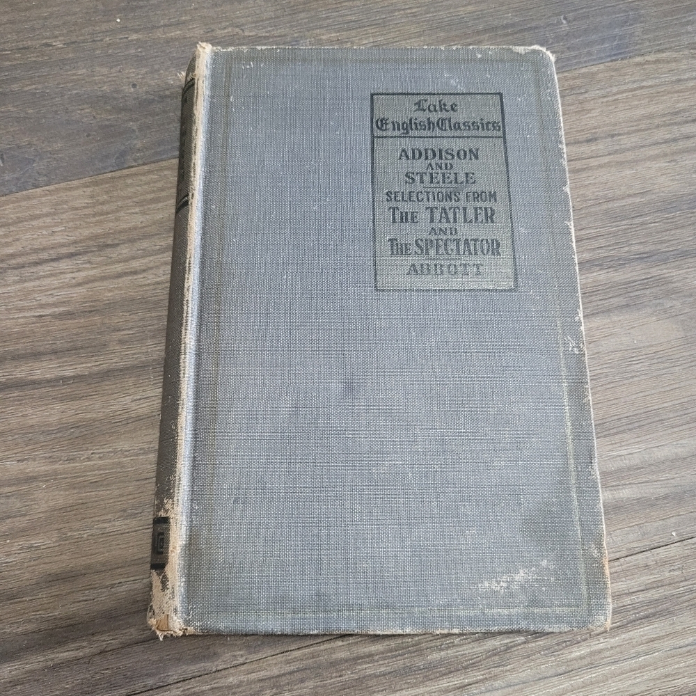 Vintage Lake English Classics Gray Hardcover Book Addison And Steele